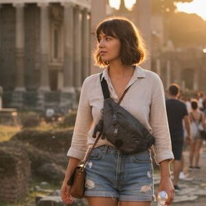 Kipling Fundy PM Waist Bag/Crossbody/Travel - Metallic Graphite Unisex